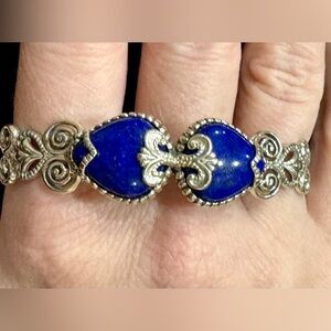 Carolyn Pollack Sterling Silver Lapis Lazuli Cuff Bracelet